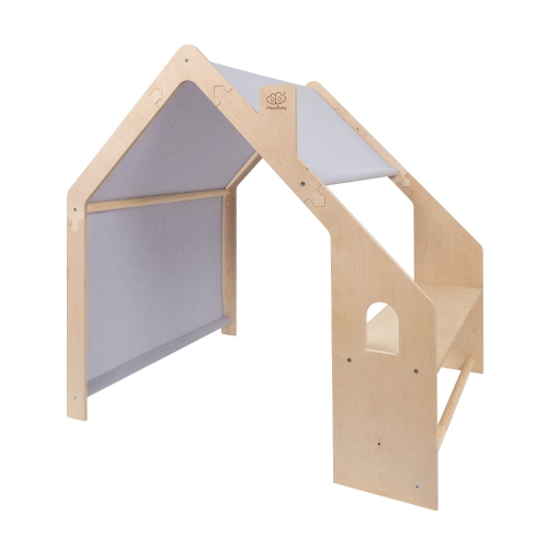 Meowbaby Holz Spielhaus natur-blau