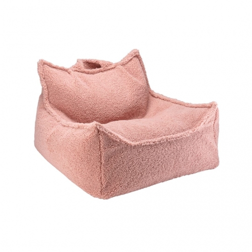 Wigiwama Sessel/Sitzsack Boucle Teddy Guava rosa