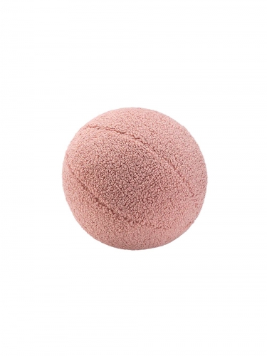 Wigiwama Boucle Teddy Ball Kissen Guava rosa