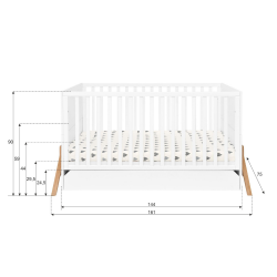 Babybett Lotta Latte 70x140 inkl. Schublade