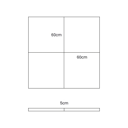 klappbare Aesthetic Spielmatratze Quadrat braun