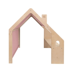 Meowbaby Holz Spielhaus natur-rosa