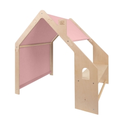 Meowbaby Holz Spielhaus natur-rosa