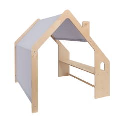 Meowbaby Holz Spielhaus natur-blau