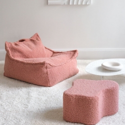 Wigiwama Sessel/Sitzsack Boucle Teddy Guava rosa