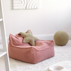 Wigiwama Sessel/Sitzsack Boucle Teddy Guava rosa