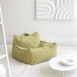 Wigiwama Sessel/Sitzsack Boucle Teddy Matcha