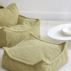 Wigiwama Sessel/Sitzsack Boucle Teddy Matcha