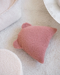 Wigiwama Boucle Teddy Br Kissen Guava rosa