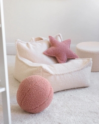 Wigiwama Boucle Teddy Stern Kissen Guava rosa